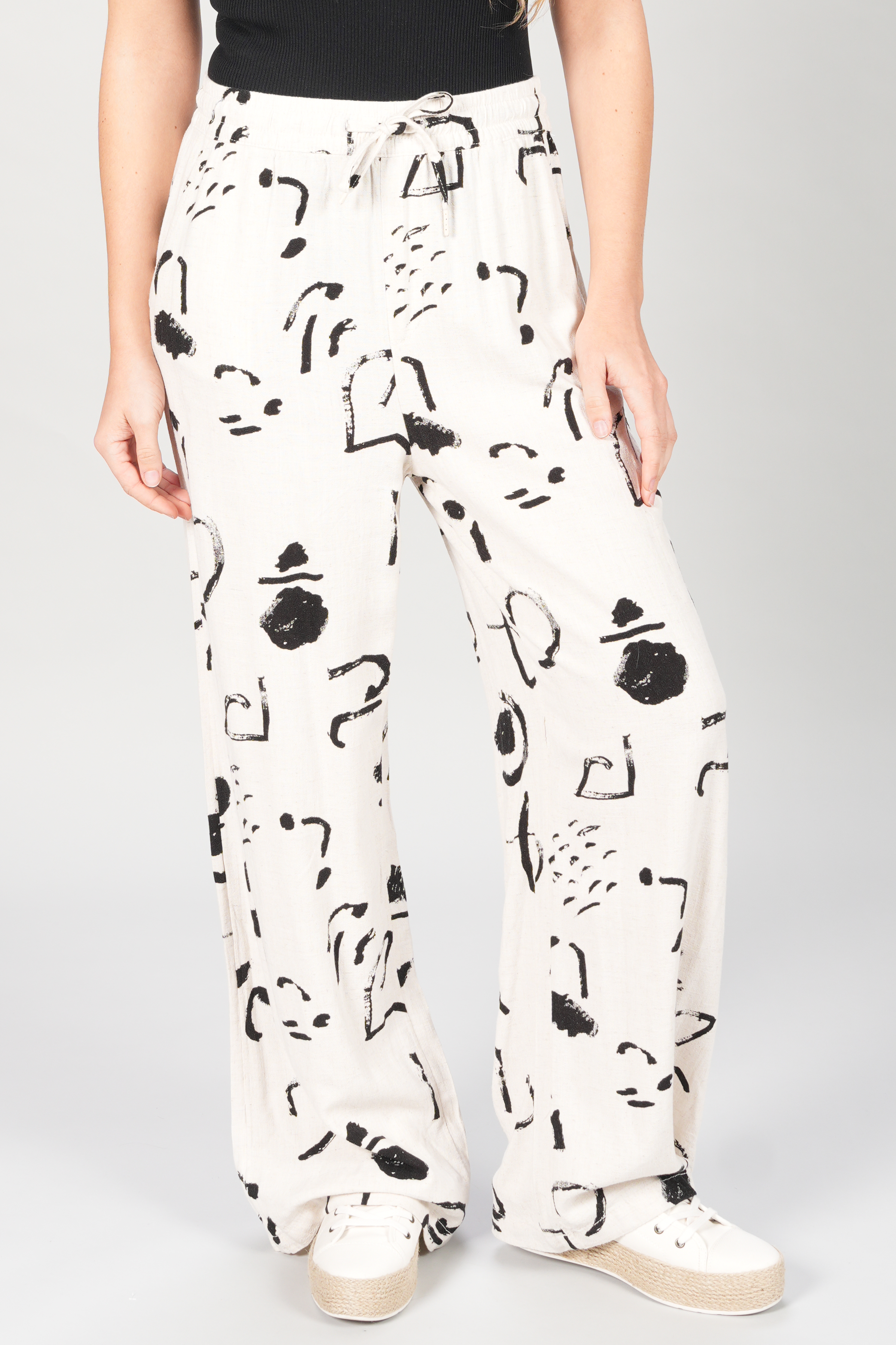 PANTALON EN LIN À ENFILER