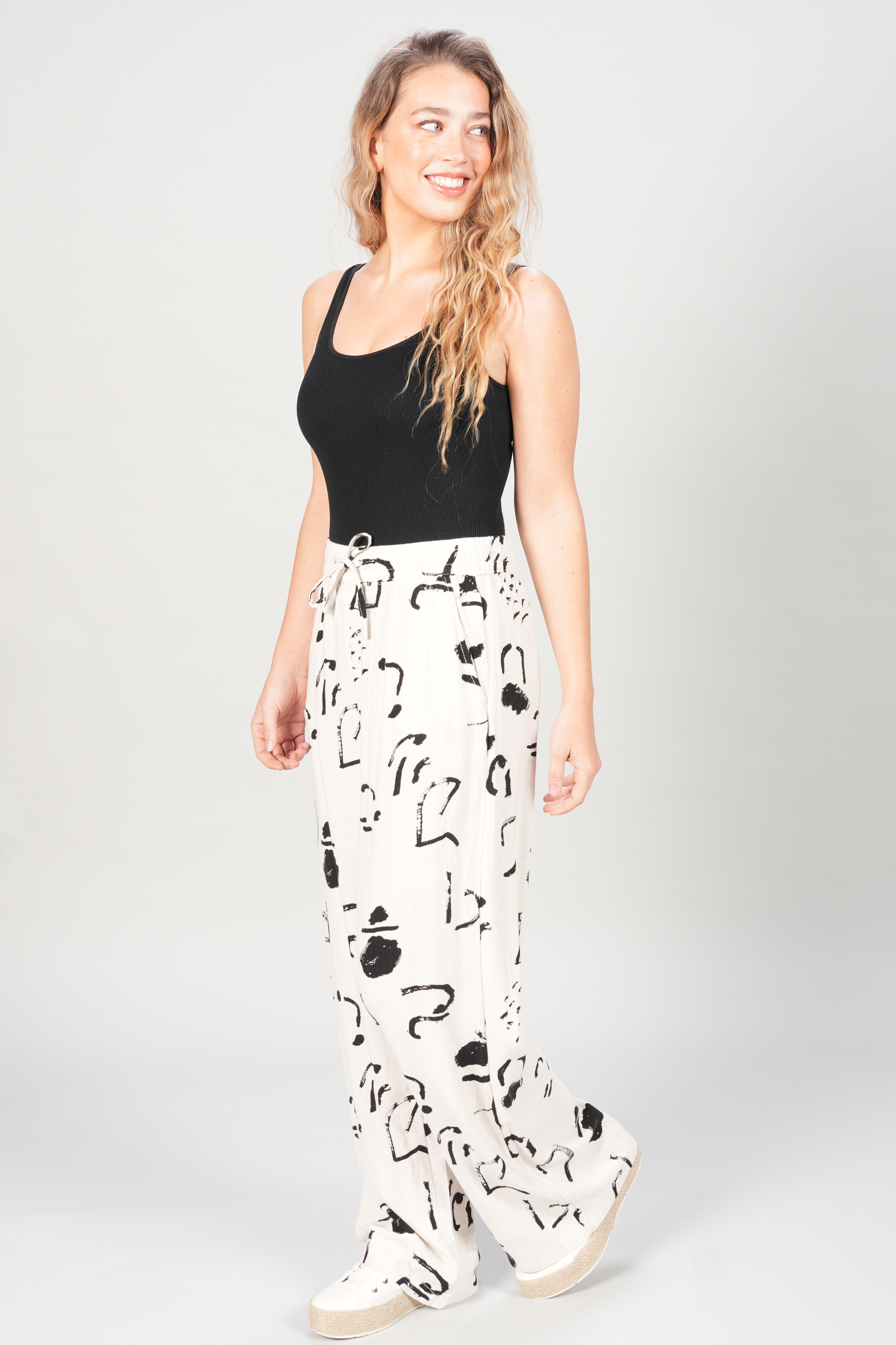 PANTALON EN LIN À ENFILER