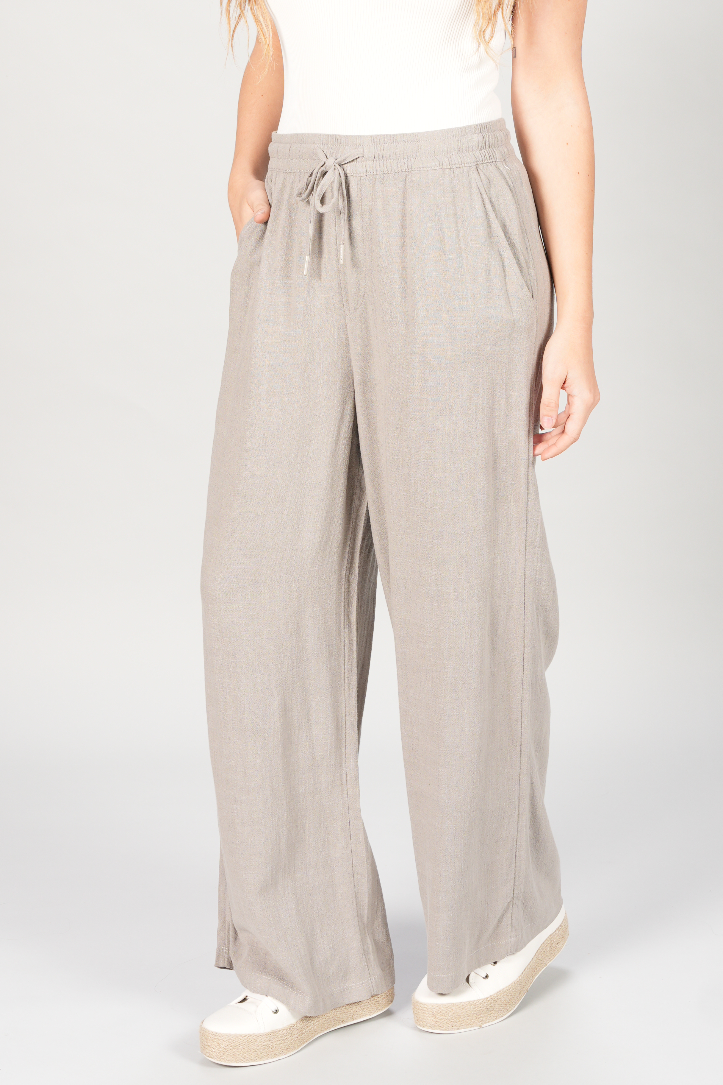 PANTALON EN LIN À ENFILER