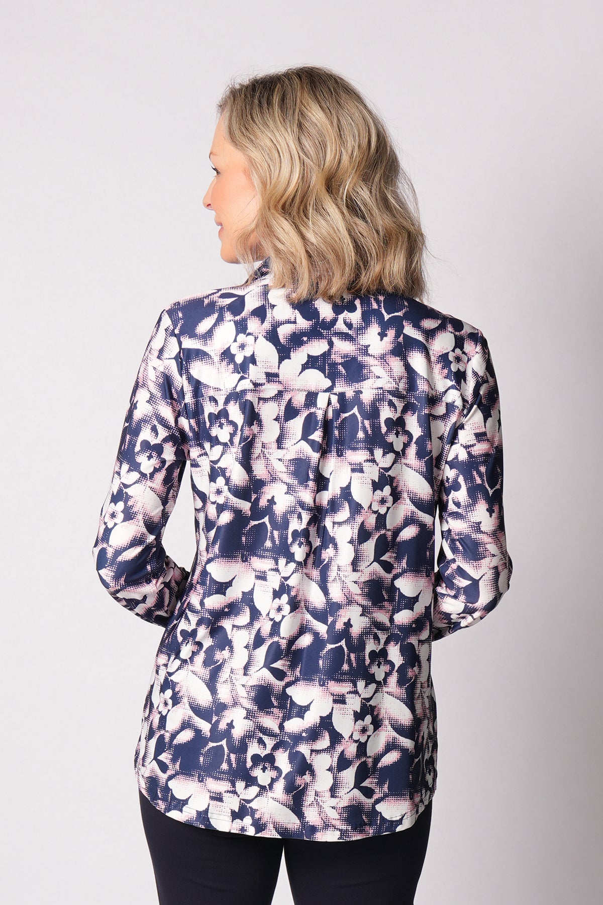 BLOUSE IMPRIMÉE À MANCHES LONGUES AVEC POCHE