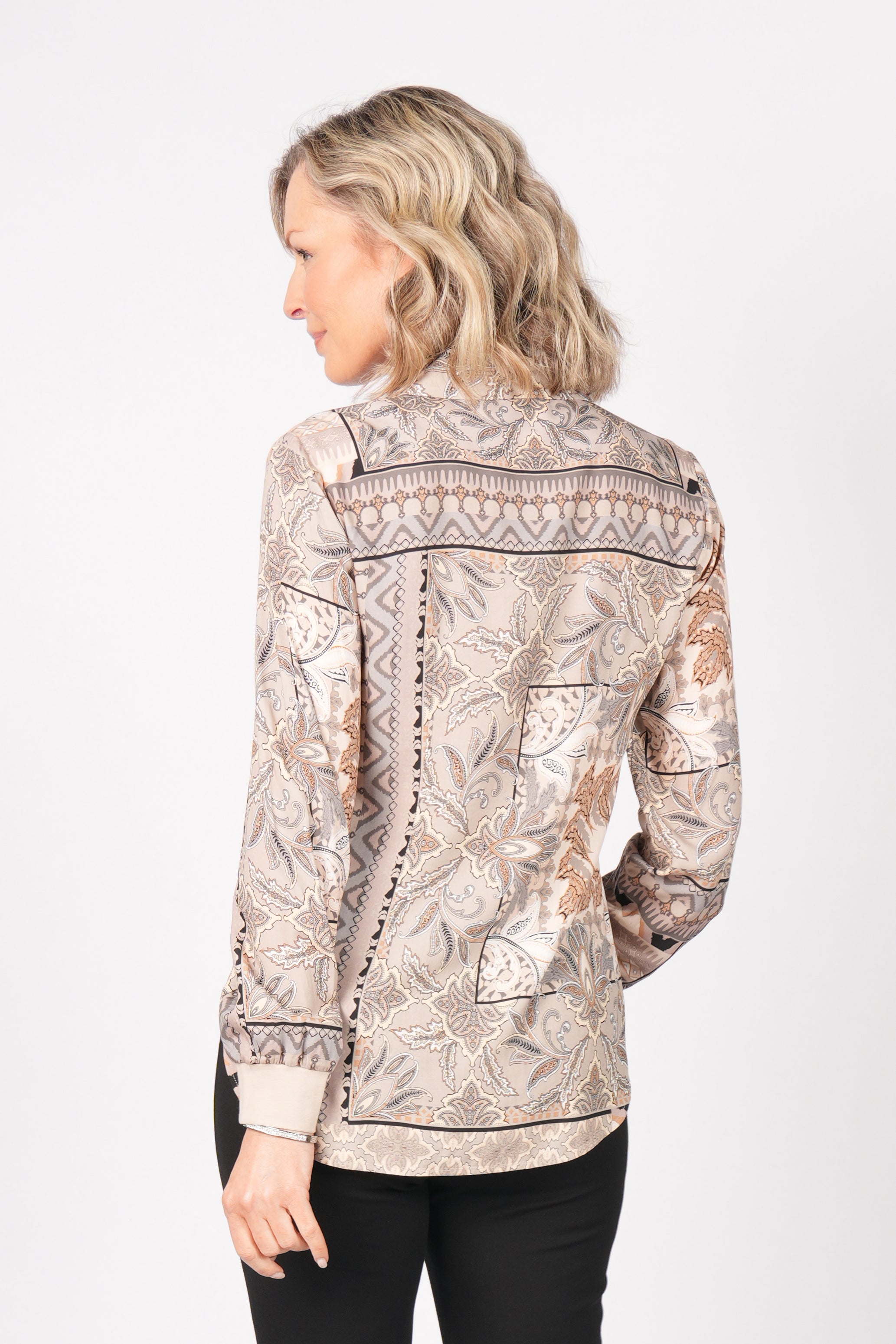 BLOUSE MANCHES LONGUES AVEC IMPRIMÉ