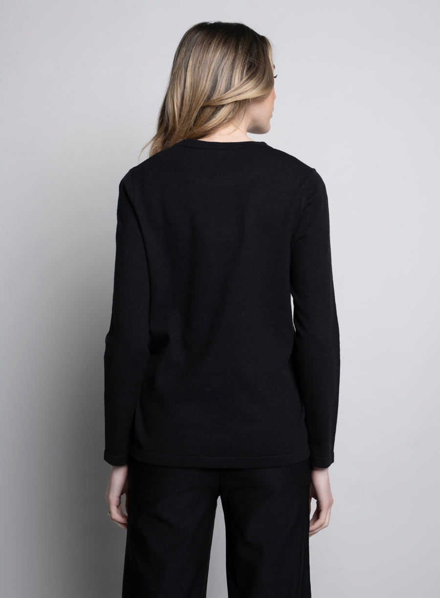 PRINTED LONG-SLEEVED SWEATER